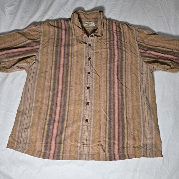 Tommy Bahama 100% Silk Hawaiian Shirt Button Up Short Sleeve Men's XXL Multicolo - Picture 2 of 11